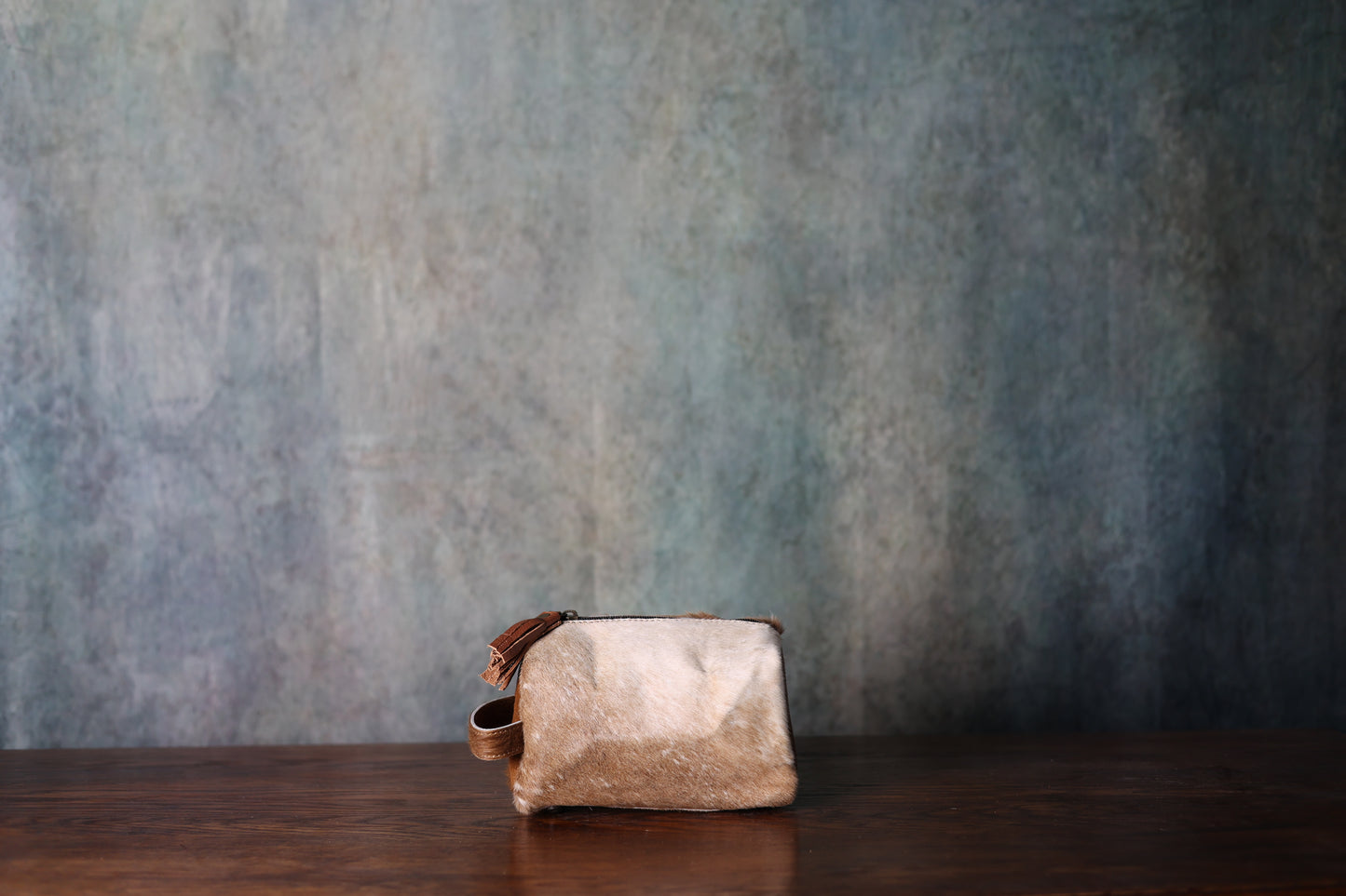 Genuine Cowhide Handcrafted Cosmetic Pouch - Highlands Cowhide Makeup Bag