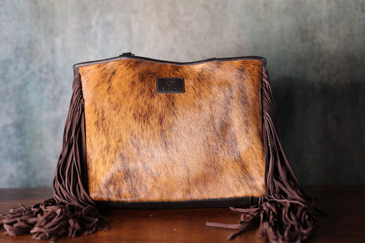 Ariat Scarlett Wide Tote Calf Hair Fringe Bag