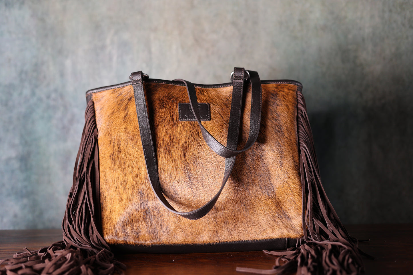 Ariat Scarlett Wide Tote Calf Hair Fringe Bag