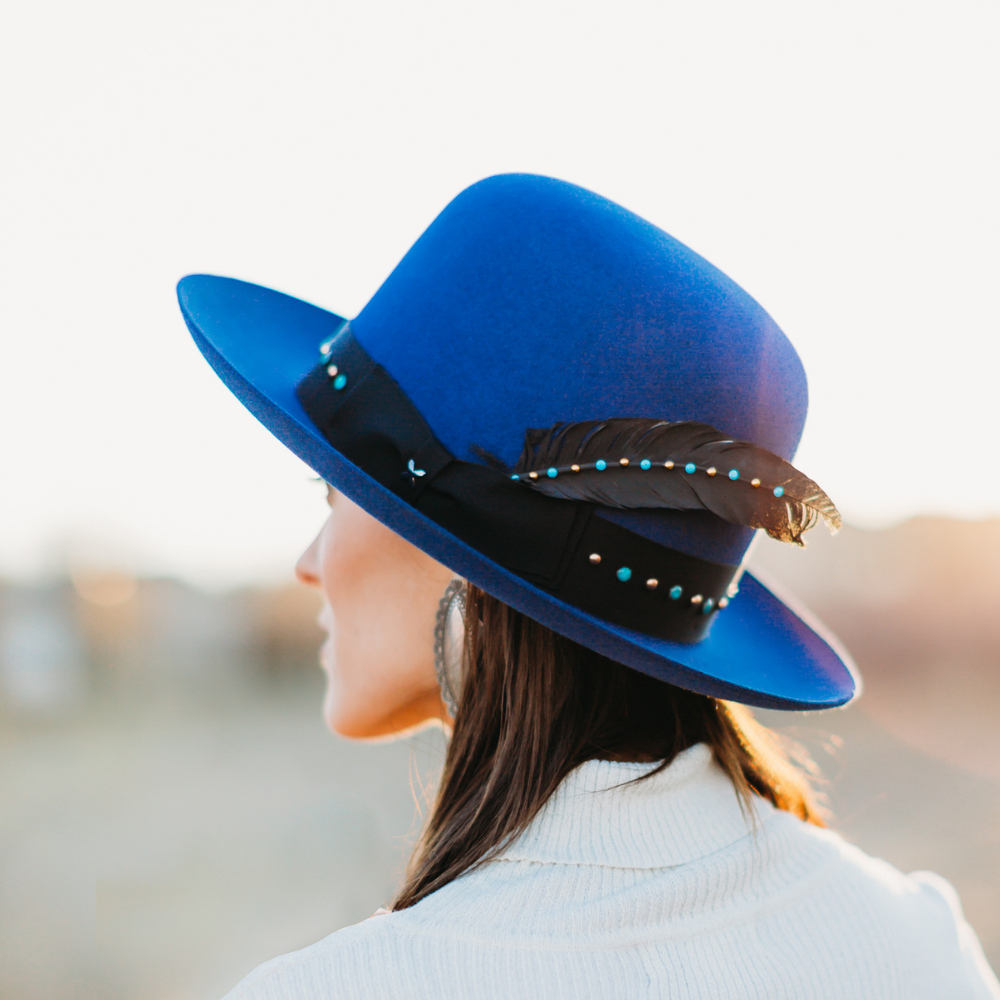 Greeley Hat Works Pure Beaver Cobalt Felt Hat