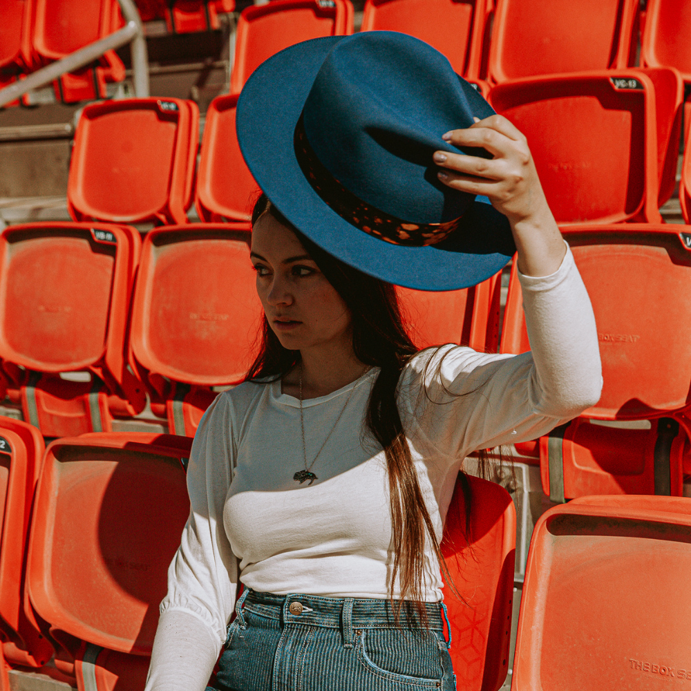 Greeley Hat Works Pure Beaver Cobalt Felt Hat