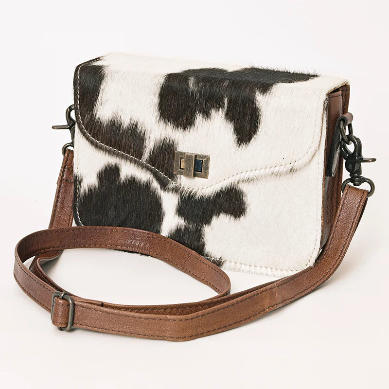 ADBG1225A American Darling Hair-On Cowhide Genuine Leather Western Crossbody Bag