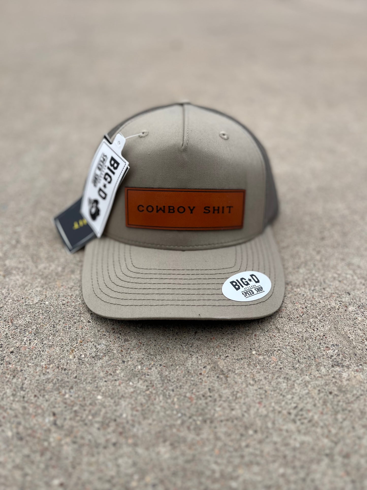 Big D Speedshop Leather Patch Caps