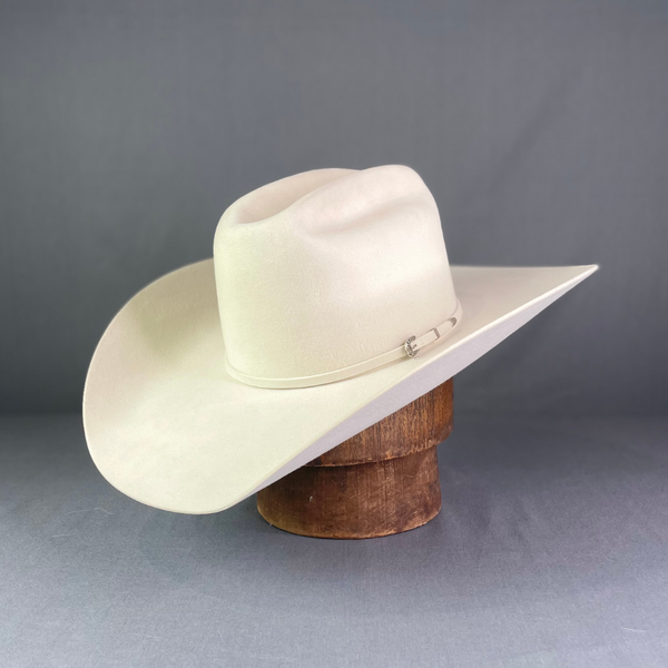 Photo of Custom Pure Beaver Felt Hat made by hand from Greeley Hat Works in Ice color