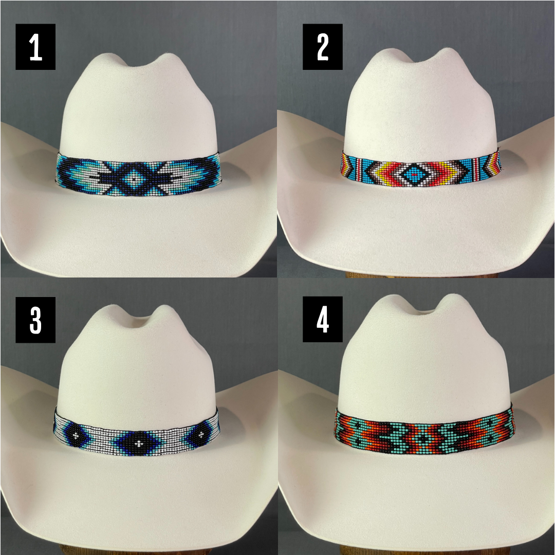 Beaded outlet hat band