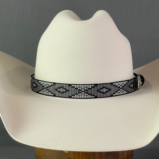 Black Ribbon Diamond Twister Hatband