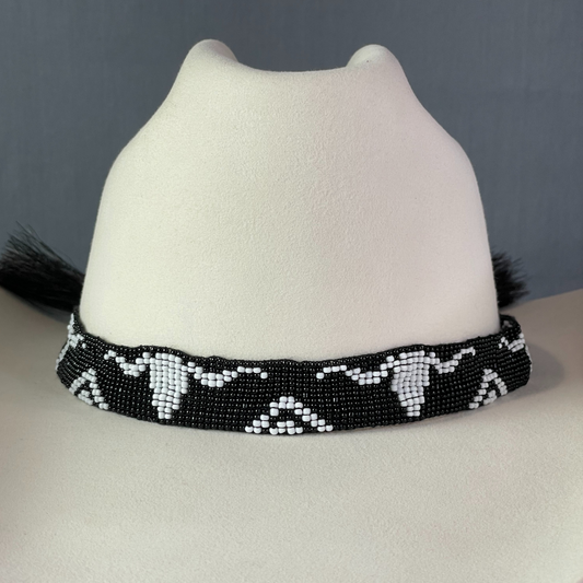 Beaded Hat Band with Tassels
