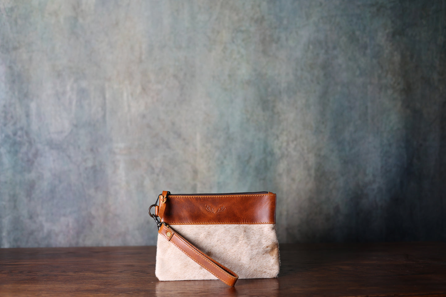 Genuine Cowhide Wristlet Highlands Clutch Bag