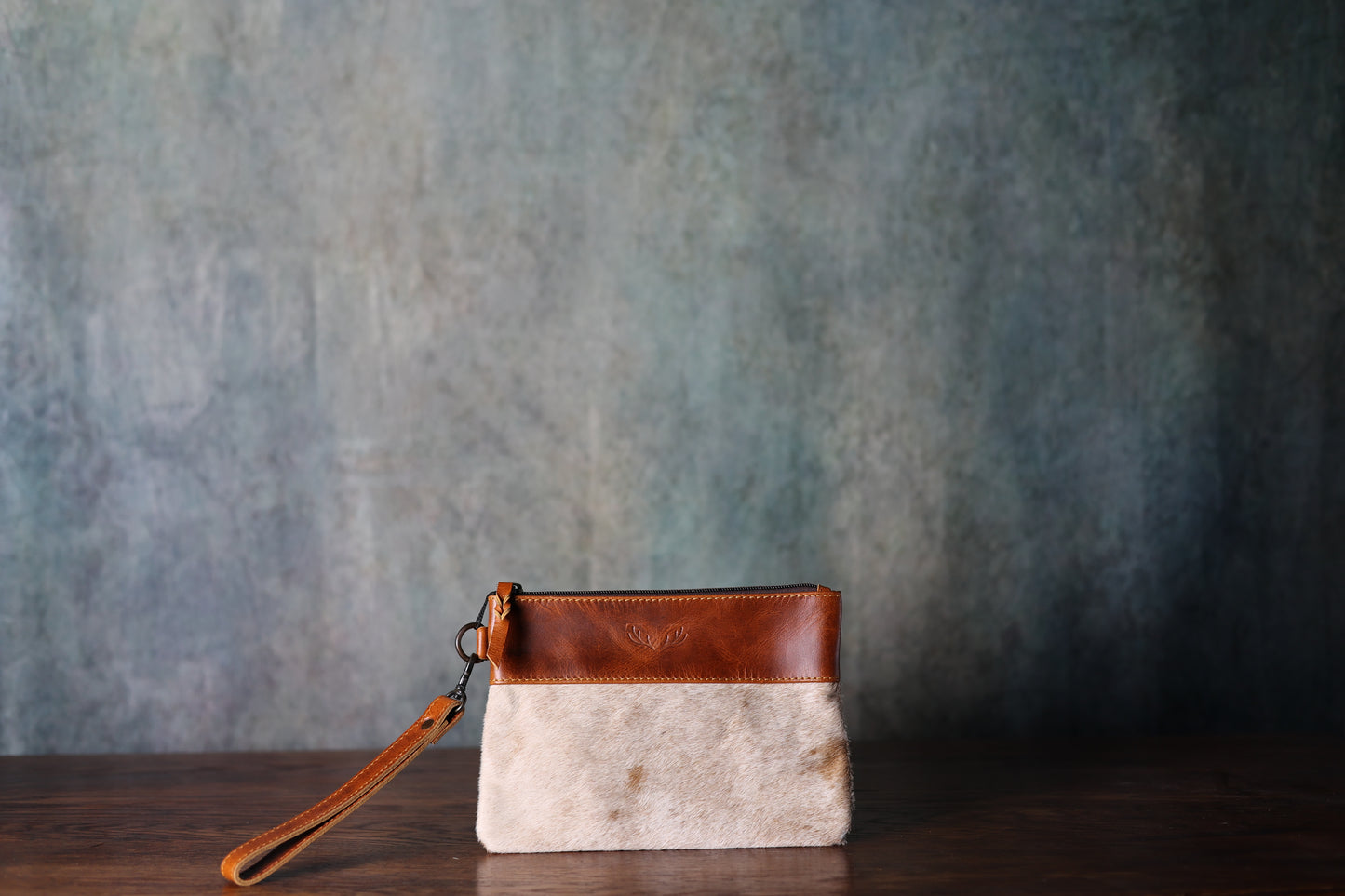 Genuine Cowhide Wristlet Highlands Clutch Bag