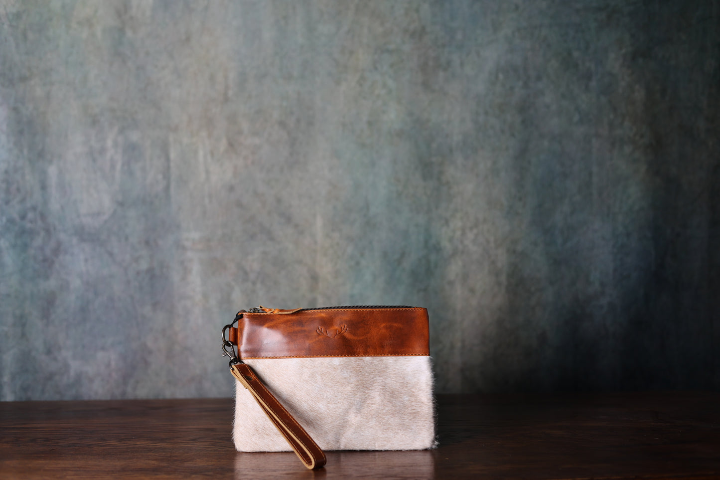 Genuine Cowhide Wristlet Highlands Clutch Bag