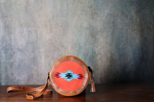 Saddle Canteen Round Crossbody Bag
