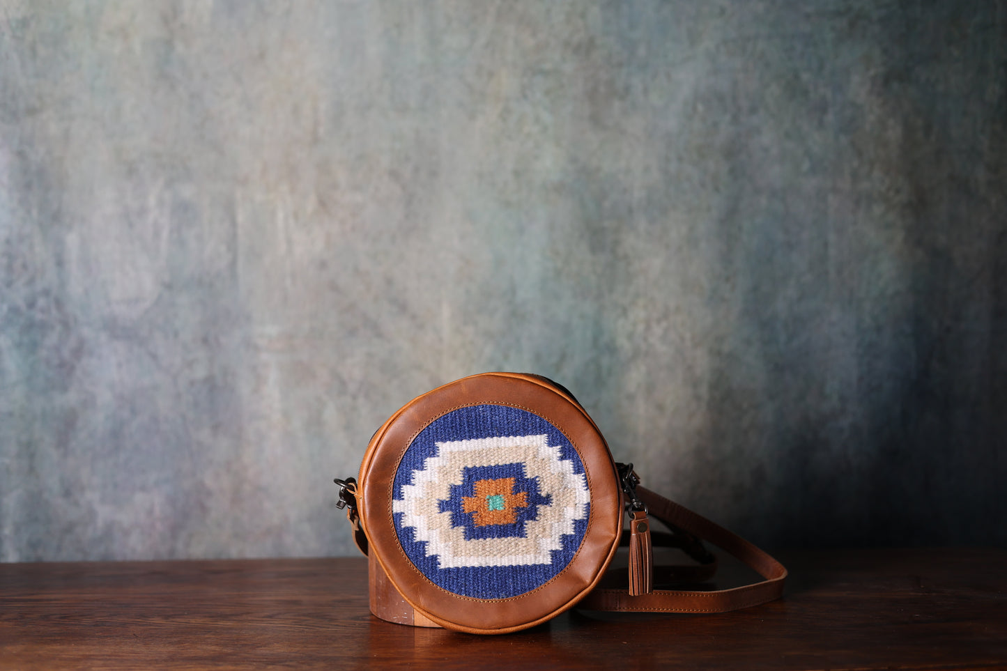 Saddle Canteen Round Crossbody Bag