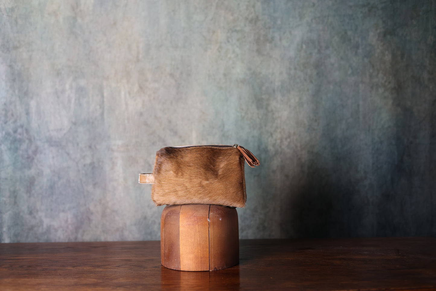Genuine Cowhide Handcrafted Cosmetic Pouch - Highlands Cowhide Makeup Bag