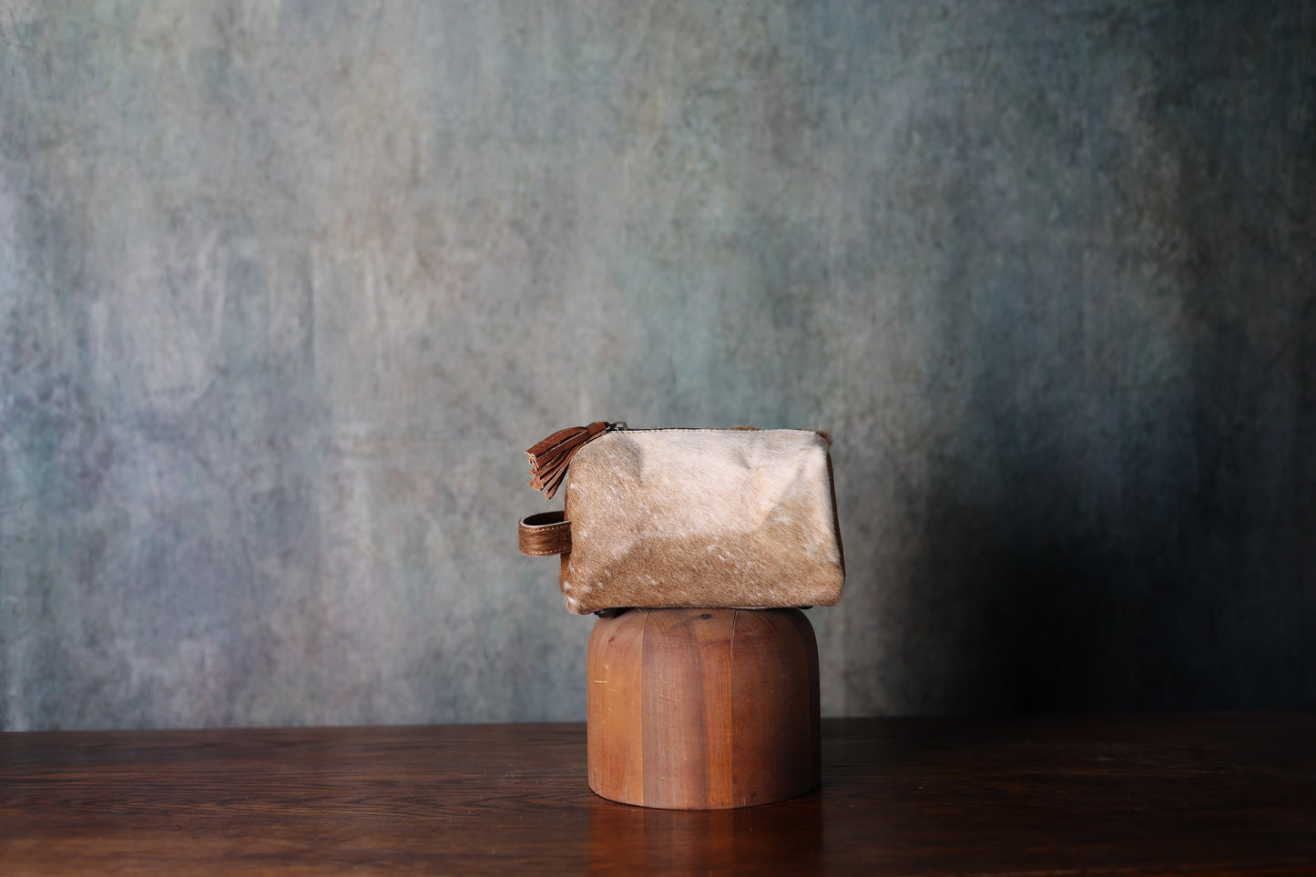 Genuine Cowhide Handcrafted Cosmetic Pouch - Highlands Cowhide Makeup Bag