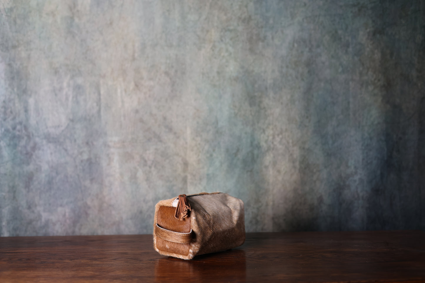 Genuine Cowhide Handcrafted Cosmetic Pouch - Highlands Cowhide Makeup Bag