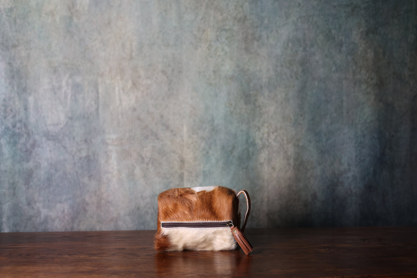 Genuine Cowhide Handcrafted Cosmetic Pouch - Highlands Cowhide Makeup Bag