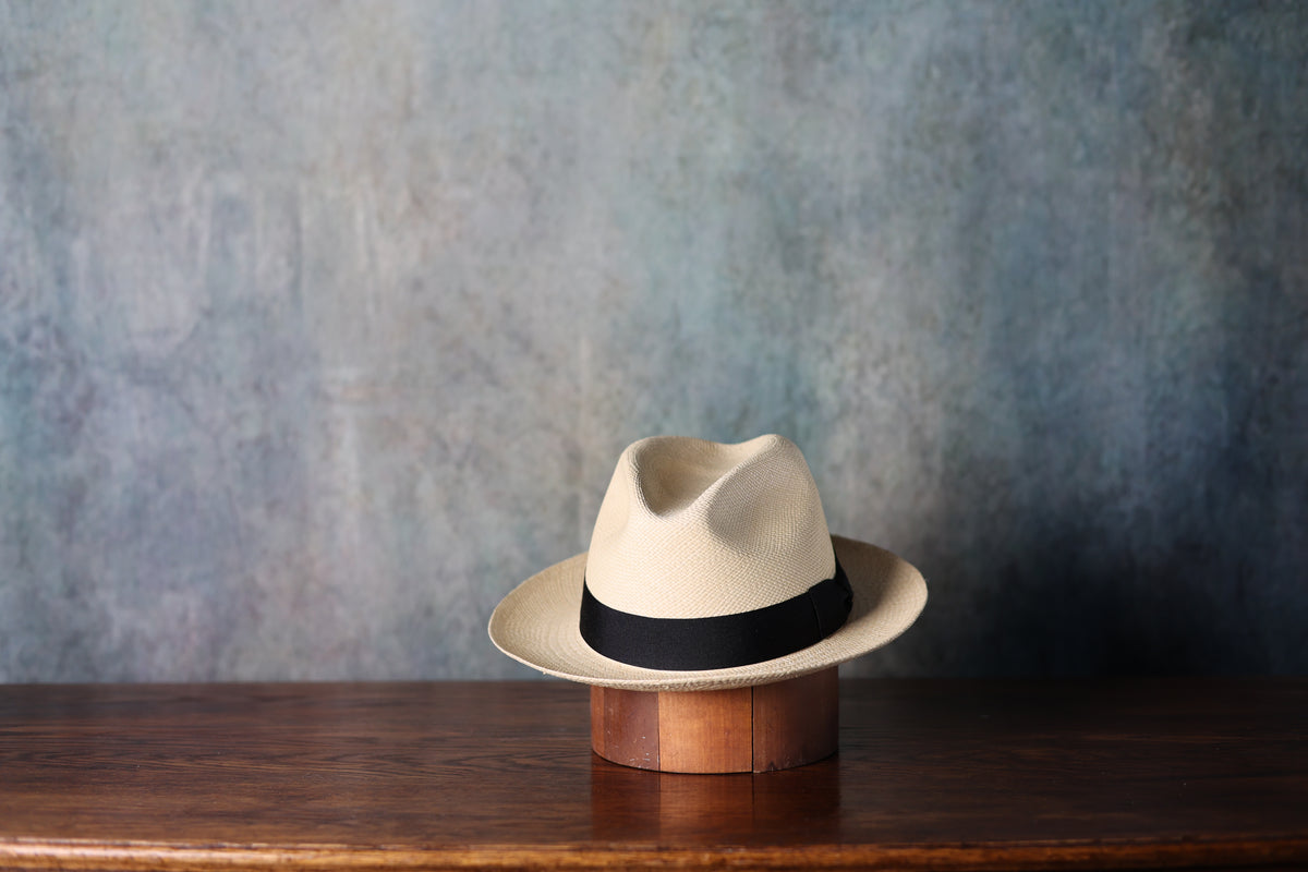 Scala handwoven hat SCALA Handmade Organic Raffia Gambler Hat with Palm Tree Pin  main image 2