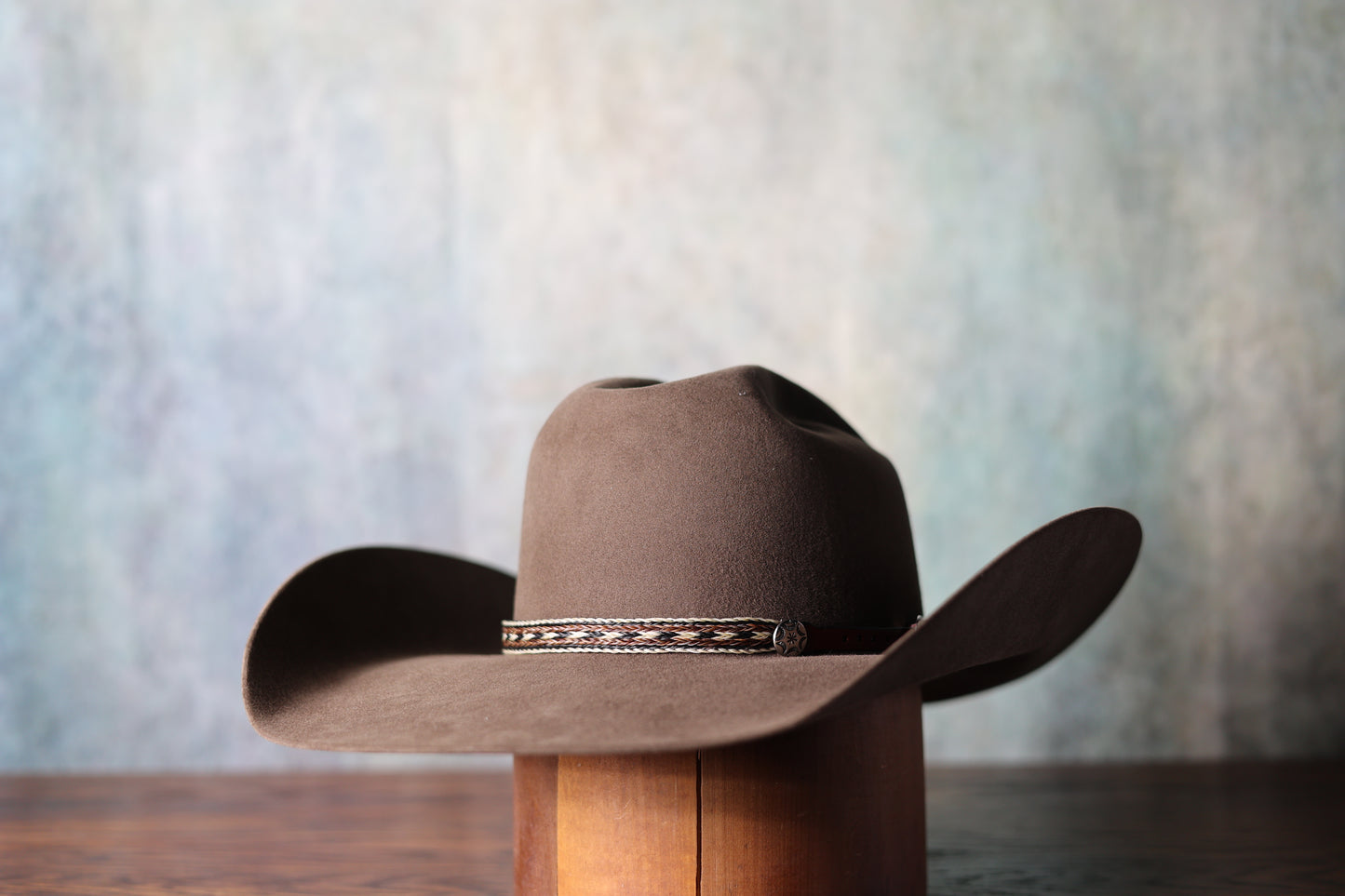 Horse Hair Band With Leather and Concho