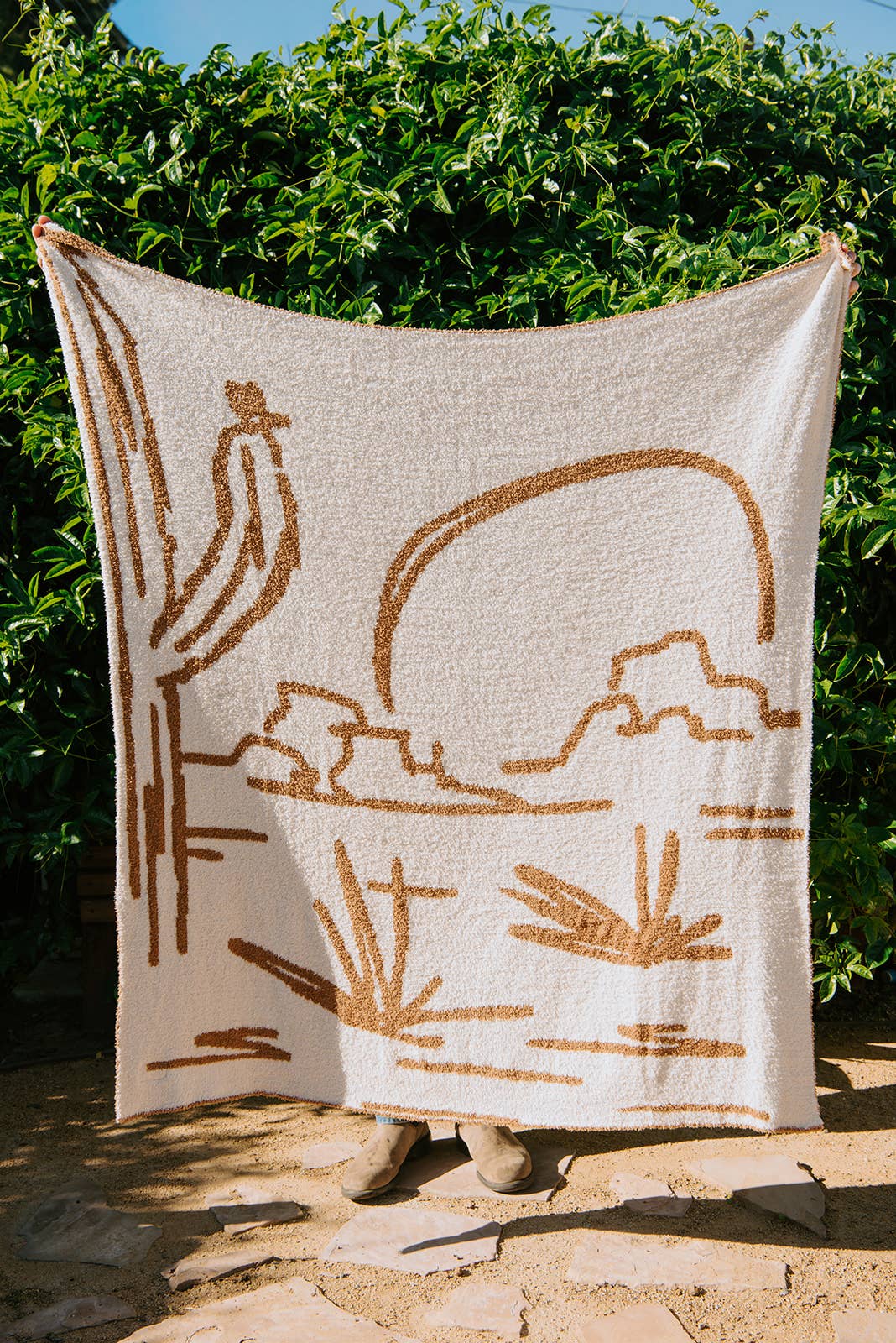 Out West Plush Throw - Canyon Clay