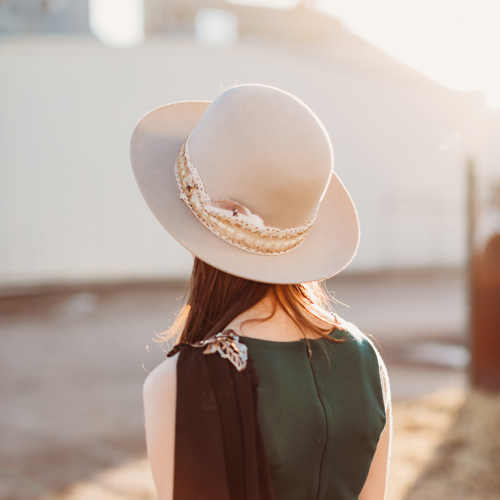 Greeley Hat Works Pure Beaver Buckskin  Felt Hat