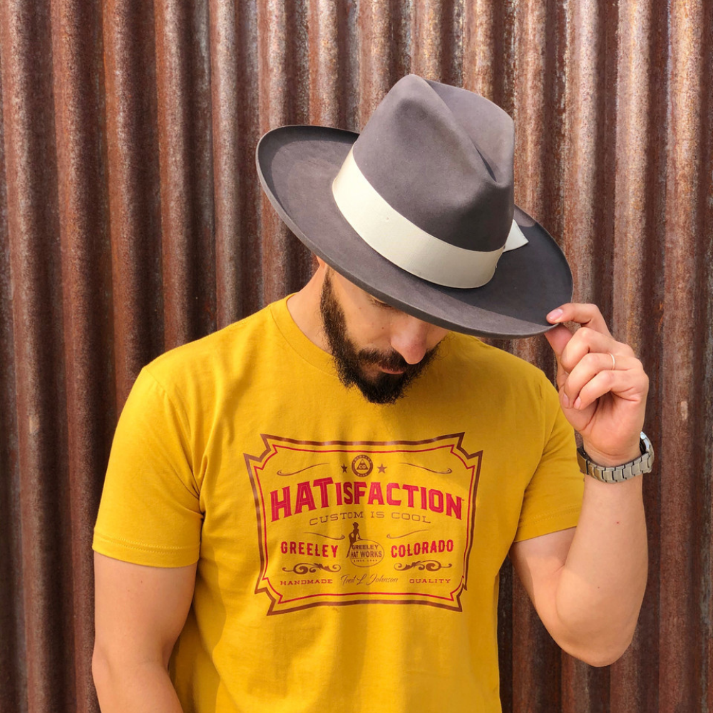 Greeley Hat Works Pure Beaver Granite Felt Hat