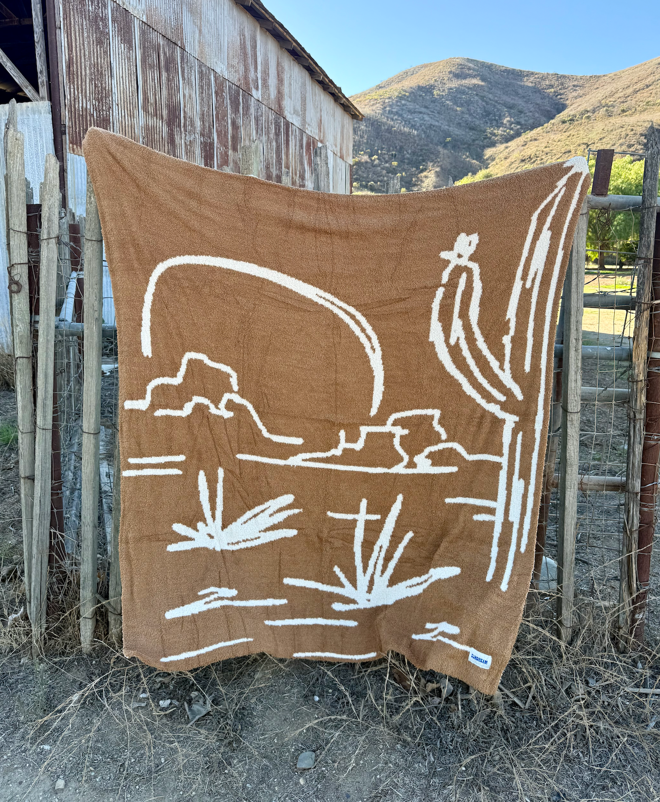 Out West Plush Throw - Canyon Clay
