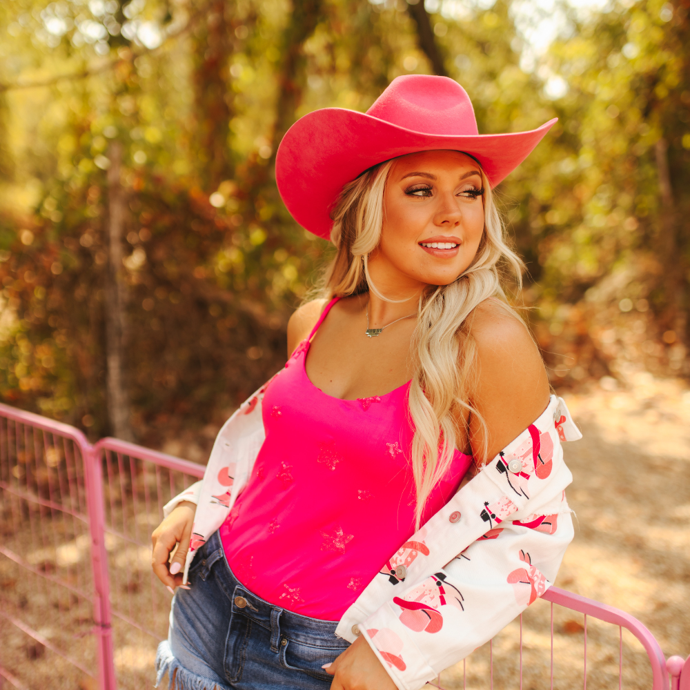 Greeley Hat Works Competitor Hot Pink Felt Hat