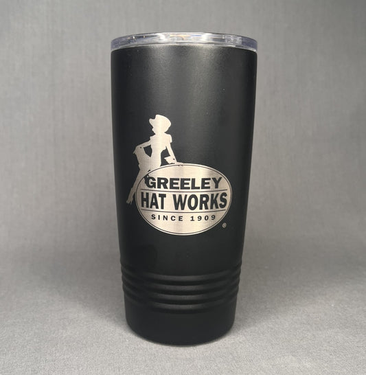 Greeley Hat Works Black Tumbler