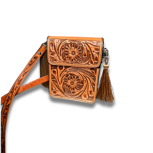 Hand Tooled Crossbody