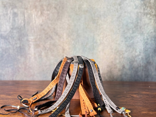 Natural Leather with Concho Band