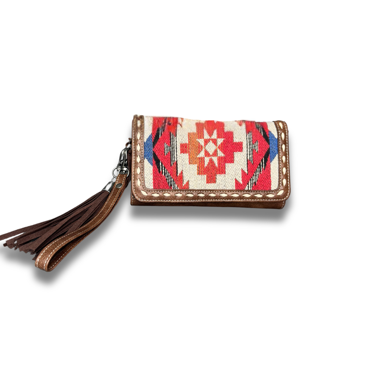 Multicolor Aztec Wallet with Genuine Leather | Greeley Hat Works
