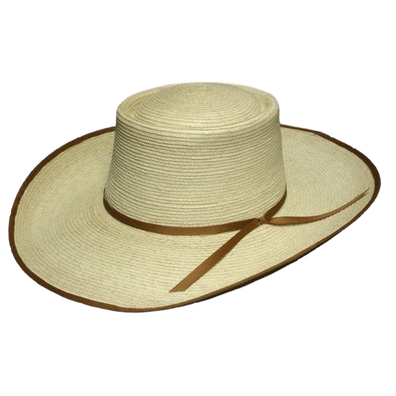 Sunbody Reata Palm Leaf with Coffee Bound Edge – Greeley Hat  display picture 3