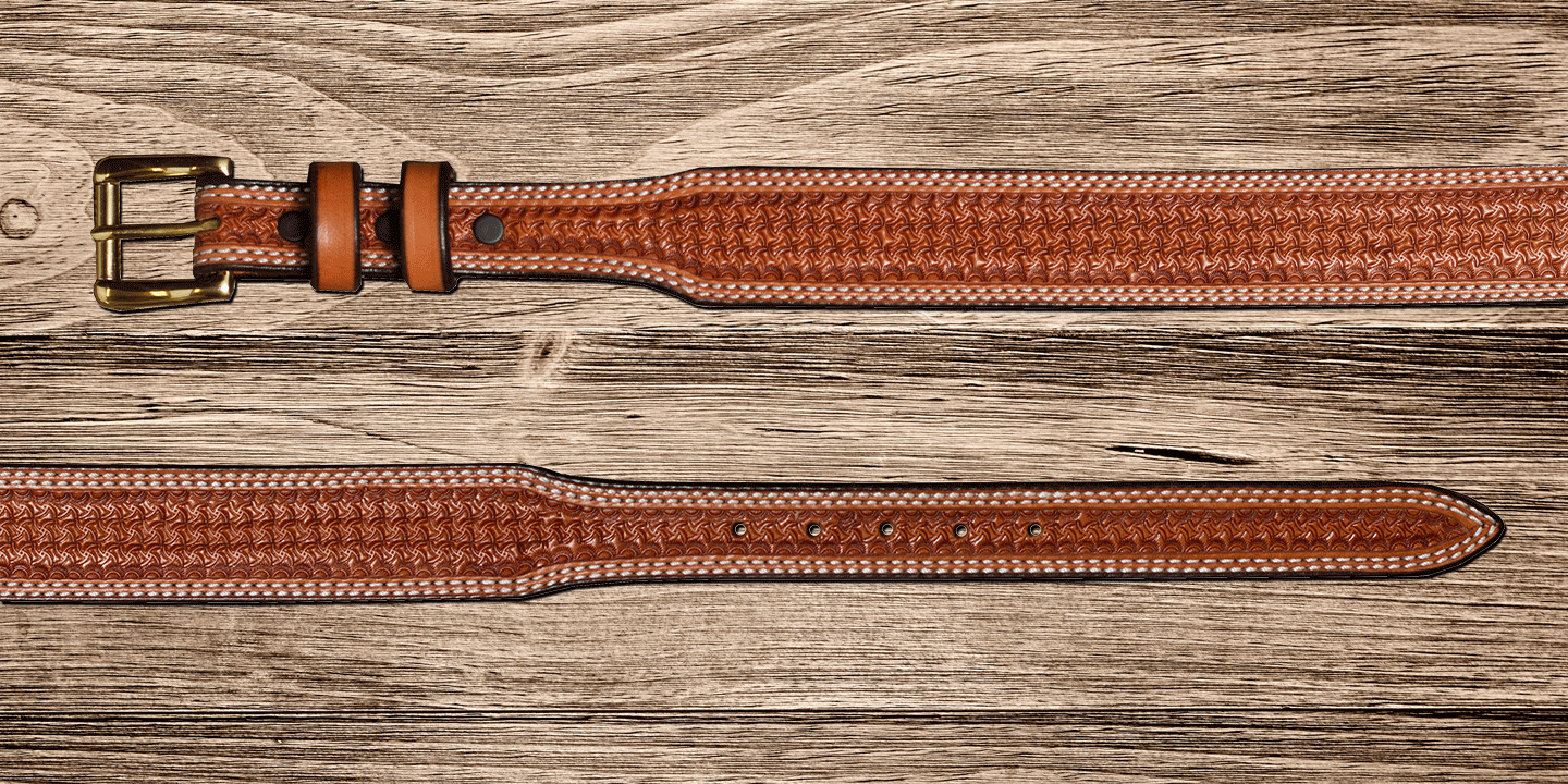 Texas Saddlery Tapered Saddle Tan Spider Belt